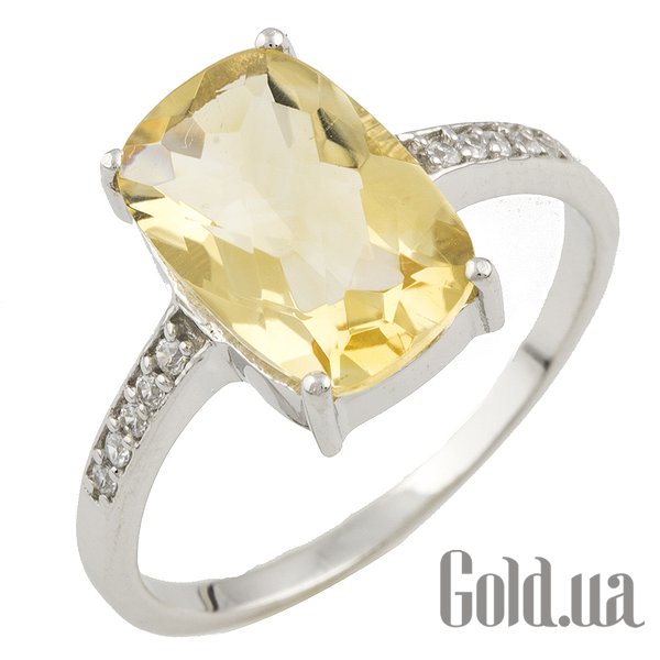 

Женские кольца Fresh Jewelry, Женское серебряное кольцо с синт. цитрином и куб. циркониями, 18.5