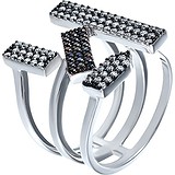 Женское серебряное кольцо с куб. циркониями, 1669424