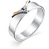 Женское серебряное кольцо с бриллиантами в позолоте - фото 1