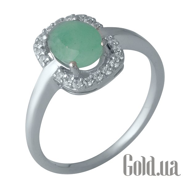 

Женские кольца Fresh Jewelry, Женское серебряное кольцо с изумрудом и куб. циркониями, 17.5