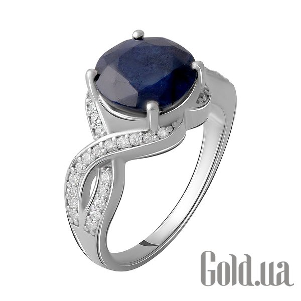 

Женские кольца Fresh Jewelry, Женское серебряное кольцо с куб. циркониями и сапфиром, 18
