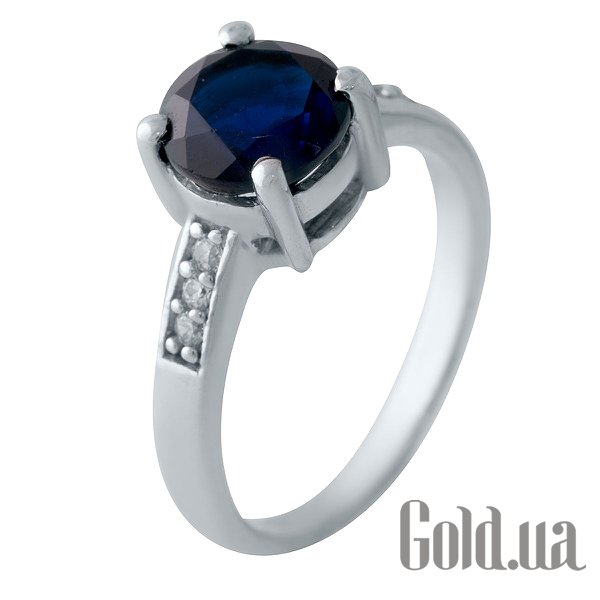 

Женские кольца Fresh Jewelry, Женское серебряное кольцо с куб. циркониями и синт. сапфиром, 18