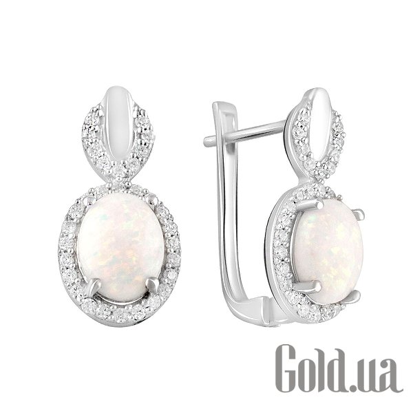 

Серьги Fresh Jewelry, Серебряные серьги с куб. циркониями и опалами