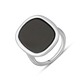 Женское серебряное кольцо с ониксом (2129240), фото