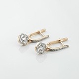 Золотые серьги с бриллиантами, 1795376