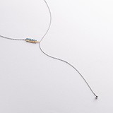 Срібне кольє з куб. цирконіями, 1796656