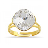 Кільце з кристалом Swarovski в позолоті, 830000