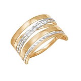 Дельта Женское золотое кольцо, 1541425