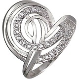 Женское серебряное кольцо с куб. циркониями, 1614385