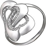 Женское серебряное кольцо с куб. циркониями, 1615409