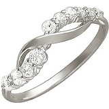Женское серебряное кольцо с куб. циркониями, 1619761