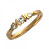 Золотое кольцо с бриллиантами, 1625649