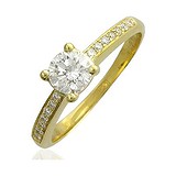 Золотое кольцо с бриллиантами, 1625905
