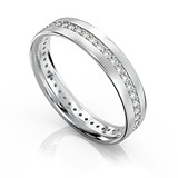 Золотое обручальное кольцо с бриллиантами, 1704497