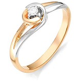 Золотое кольцо с бриллиантом, 1711409