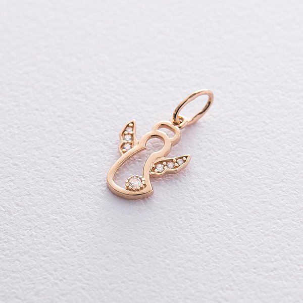 Золотий кулон з куб. цирконіями