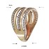 Женское золотое кольцо с куб. циркониями - фото 2