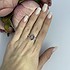Женское серебряное кольцо с аметистом и куб. цирконием - фото 2