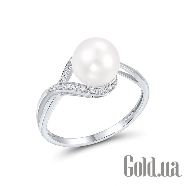 

Кольцо Lurie Jewelry, Женское золотое кольцо с пресн. жемчугом и бриллиантами, 17