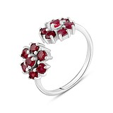 Женское серебряное кольцо с рубинами, 1770289