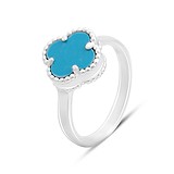 Купить Женское серебряное кольцо с бирюзой (2099079b) стоимость 1280 грн., в интернет-магазине Gold.ua