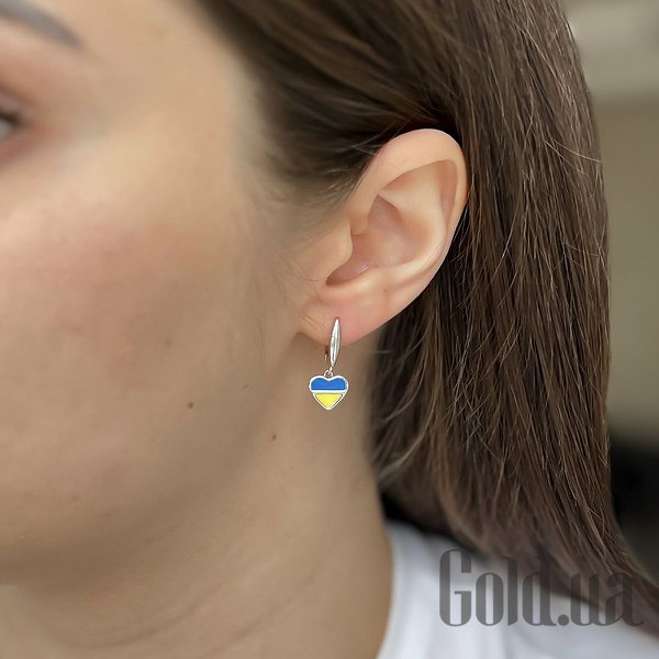 Сережки з підвісками Fresh Jewelry Срібні сережки з емаллю