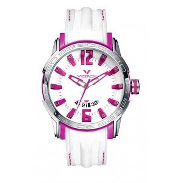 Viceroy Date White Rubber Strap 42117-75