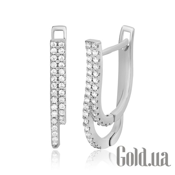 

Серьги Silvex925, Серебряные серьги с куб. циркониями