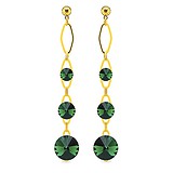 Сережки з кристалами Swarovski в позолоті, 1310514