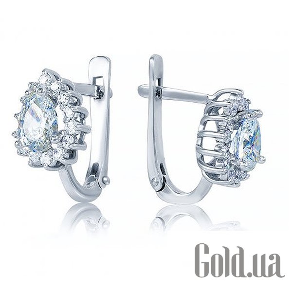 

Серьги Украина, Золотые серьги с циркониями Swarovski Zirconia