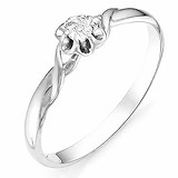 Женское золотое кольцо с бриллиантом, 1612338
