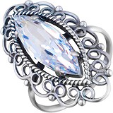 Женское серебряное кольцо с куб. цирконием, 1614642