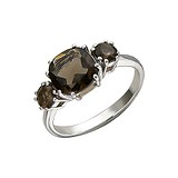 Женское серебряное кольцо с раухтопазами, 1616690