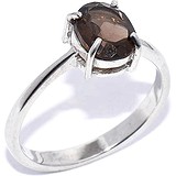 Silver Wings Женское серебряное кольцо с раухтопазом, 1617458