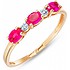 Женское золотое кольцо с бриллиантами и рубинами - фото 1