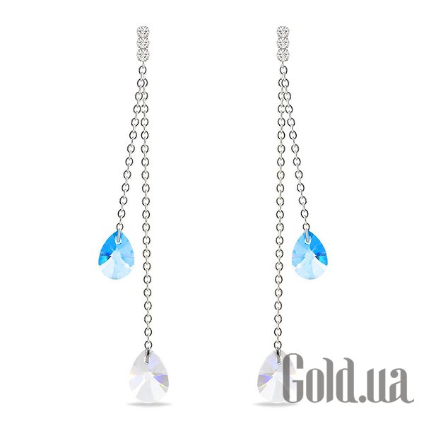

Серьги с подвесками Kobi, Стальной, Серьги с кристаллами Swarovski