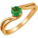 Женское золотое кольцо с изумрудом, 1666866