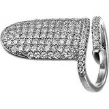 Женское серебряное кольцо на ноготь с куб. циркониями, 1668914