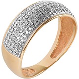 Золотое обручальное кольцо с бриллиантами, 1673010