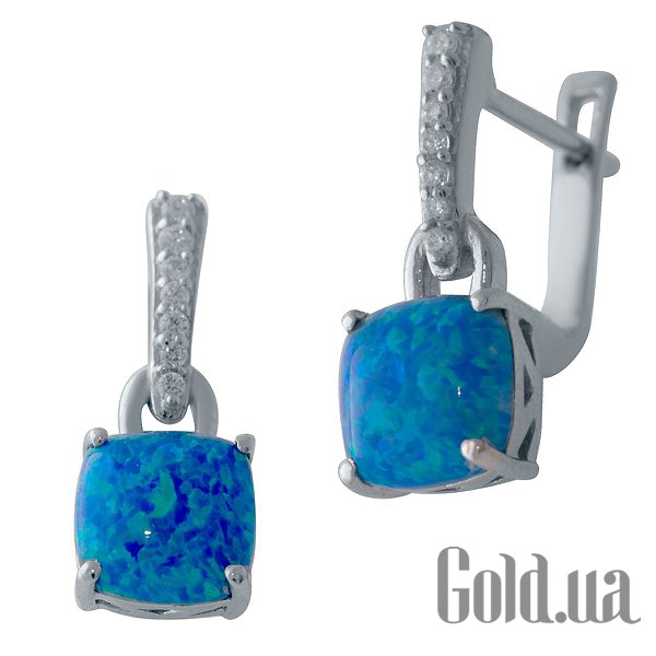 

Серьги Fresh Jewelry, Серебряные серьги с опалами и куб. циркониями
