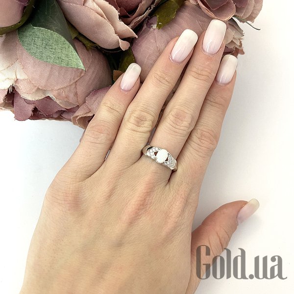 Каблучка Fresh Jewelry Жіноча срібна каблучка з куб. цирконіями та опалом, 19
