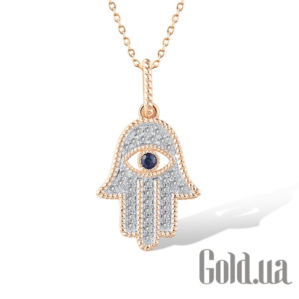 

Кулон Lurie Jewelry, Золотой кулон с сапфиром и бриллиантами