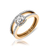 Золотое кольцо с бриллиантами, 809010