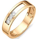 Золотое обручальное кольцо с бриллиантами, 1554995