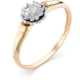 Золотое кольцо с бриллиантом, 1602867