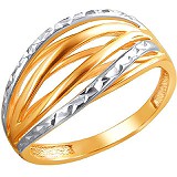 Женское серебряное кольцо в позолоте, 1608243