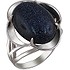 Женское серебряное кольцо с синт. авантюрином - фото 1