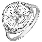 Женское серебряное кольцо с куб. циркониями, 1615411