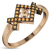 Женское золотое кольцо с куб. циркониями, 1615667
