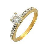 Золотое кольцо с бриллиантами, 1625907
